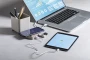 Multifunktionaler Stifthalter | Mit USB-Hub | Weizenstroh | Kabelloses Ladegerät