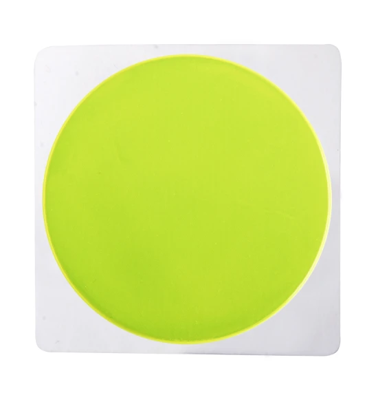 Reflective sticker | PVC | Round shape | ø70 mm | Safety yellow