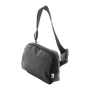 Sac banane | Polyester 600D rPET et cuir PU | 21×14,5×6,5cm | 2 compartiments zippés