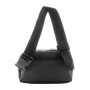 Sac banane | Polyester 600D rPET et cuir PU | 21×14,5×6,5cm | 2 compartiments zippés