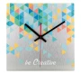 Horloge murale | Aluminium brossé | Forme carrée