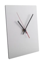 Wall clock | Brushed aluminium | Square shape
