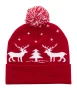 Christmas winter hat | Acrylic | 22x22 cm | Knitted | With bobble