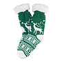 Calcetines zapatilla de Navidad | Poliéster PET reciclado | Forro de sherpa | Suela de silicona antideslizante | Talla 36-43