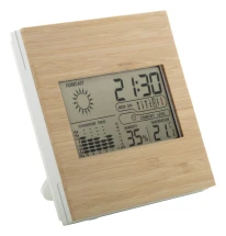 Wetterstation | Bamboo | Mit Wecker