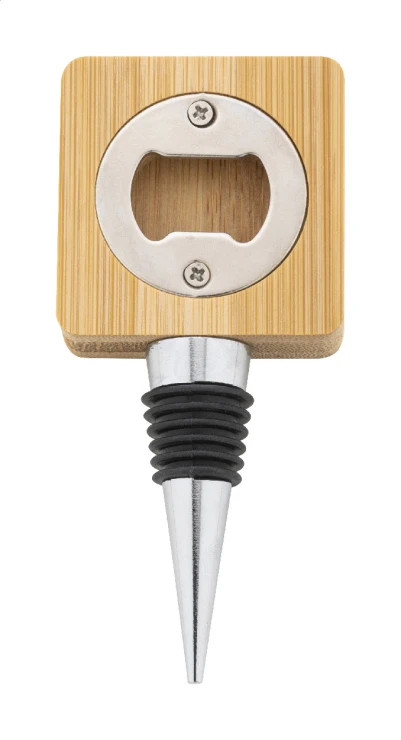 Wine stopper & bottle opener | Made out of bamboo | Natural