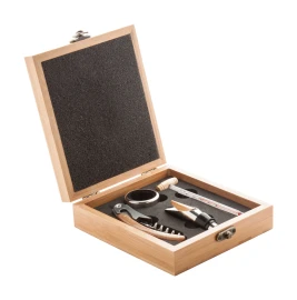 4-pieces wine set | Incl. thermometer | Bamboo | Sustainable