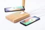 Wireless charging lamp | Bamboo | | 10W & 25 LED | Eco proof