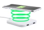 Plastic wireless charger | With 2 USB ports | 2100 mA