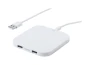 Plastic wireless charger | With 2 USB ports | 2100 mA