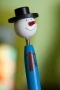 Cartoonpen | Hout | Blauw | Kerstvorm