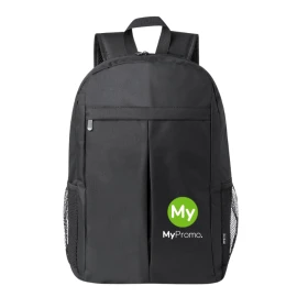 Backpack | rPET | 42x30x14cm | Compartments for 15" laptop and 10" tablet | Front zippered pocket