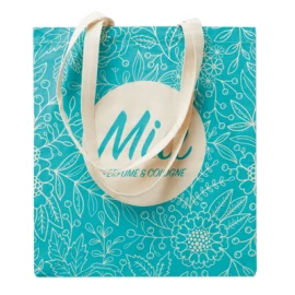 Shopping bag | Cotton 140g/m² | 38x42cm | PMS colour | Full-color heat transfer on front and back
