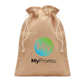 Medium drawstring bag | Jute | 25x32cm