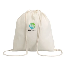 Drawstring bag | 100g/m2 | 100% cotton | Certified label | Beige