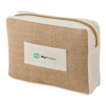 Toiletry bag | Jute | 20x6x15 | Zipper & front pocket