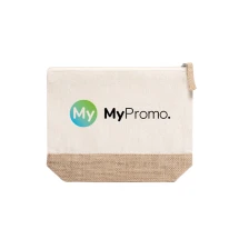 Toiletry bag | Laminated jute & cotton | 215×165×50 mm | With zipper