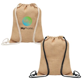 Drawstring bag | Jute & cotton | 33x41.5cm | Sustainable