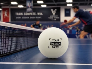 Table tennis balls and beach balls as sponsor gift