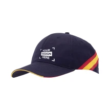 Casquette | Coton brossé | Motif de drapeau naturel