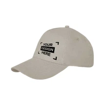 Casquette de baseball avec visière pré-courbée | Coton lourd brossé | 5 panneaux