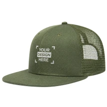 Casquette trucker | Polyacrylique et mesh | High profile | 6 panneaux | Visière plate | Fermeture plastique