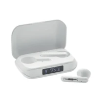Earbuds | ABS | Bluetooth 5.3 | 250 mAh charging case | LCD display | Auto-pairing | 3 hours