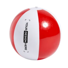 Beach ball | PVC | ø28 cm | Bicolor | White & transparent