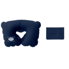 Inflatable travel pillow | 18 x 12 cm | Velvet pouch