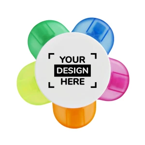 5-color highlighter | ABS Plastic | Flower-shaped