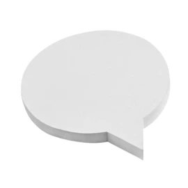 Speech bubble-shaped sticky notes | Paper 80 g/m² | 50 sheets | Full color print