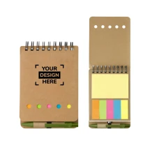 Cuaderno de alambre | 60 hojas rayadas | 150 post-its