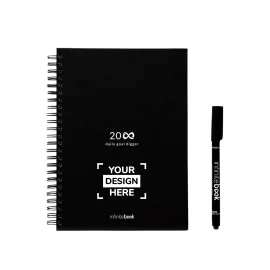 A5 reusable diary | Hard cover with rings | Cleaning kit | Marker and holder | 148 x 210 mm | Made in Europe