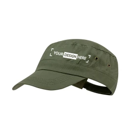 Military type-cap | Brushed cotton | Adjustable velcro closure