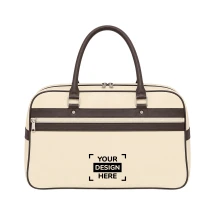 Bolsa deportiva retro | PVC y PU | 21,5L | Interior forrado y bolsillos con cremallera | Duradera
