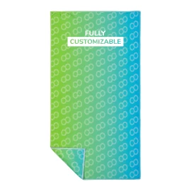Toalla de playa personalizada | Algodón reciclado 400g/m² y rPET | 100x180cm | Fabricada en Europa