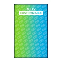 Custom made beach towel | Recycled cotton 450g/m² and rPET | 100x180cm | Made in Europe | Premium