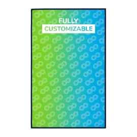 Toalla de playa personalizada | Algodón reciclado 450g/m² y rPET | 100x180cm | Fabricada en Europa | Premium