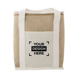 Kühltasche | Jute & Aluminiumfolie |21x16x23cm | Innen- und Vordertaschen