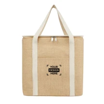 Kühltasche | Jute | 32x19x32cm | Tragegriffe aus Baumwollgewebe
