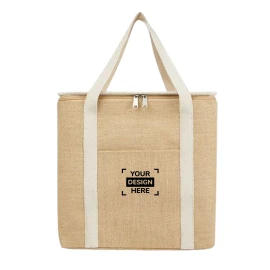 Kühltasche | Jute | 32x19x32cm | Tragegriffe aus Baumwollgewebe