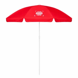 Beach umbrella | Polyester | 98cm pole | Reinforced tips | Storage pouch