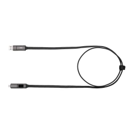 Câble de charge | Nylon recyclé | 120 cm | 4-en-1 | Charge rapide 65W | USB-C, USB-A et Lightning