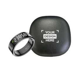 Smart Ring | Edelstahl | Touchscreen | Gesundheits- und Aktivitätstracking | Bis zu 7 Tage Akkulaufzeit