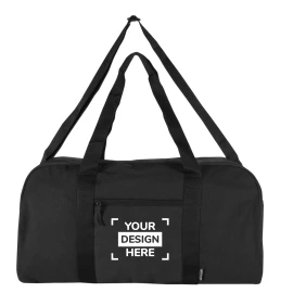 Duffel bag | GRS certified recycled cotton & recycled polyester | 40 L | Front zip pocket | Detachable shoulder strap | Sustainable