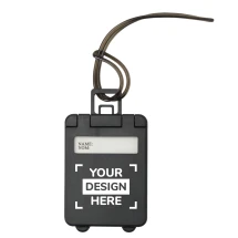 Étiquette de bagage | Plastique ABS | Fenêtre d’identification | Boucle de fixation