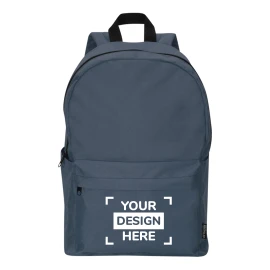 Sac à dos pour ordinateur portable | Polyester recyclé certifié GRS | 16 L | Compartiment pour ordinateur portable 14 pouces | Poche frontale zippée | Durable