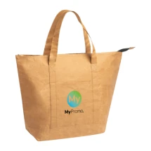 Koeltas | Gerecycled papier met aluminium voering | 33x43x14cm | Korte handvatten | Met rits