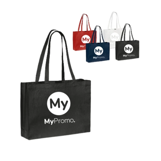 Shoulder bag | Cotton 270g/m² | 45x10x33cm | Many colours available | Black