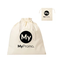 Zakje | 100% katoen 105g/m² | Gestikte afwerking | Zelfsluitende koorden